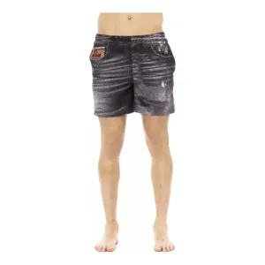 Just Cavalli Black Polyester Men's Swim Short