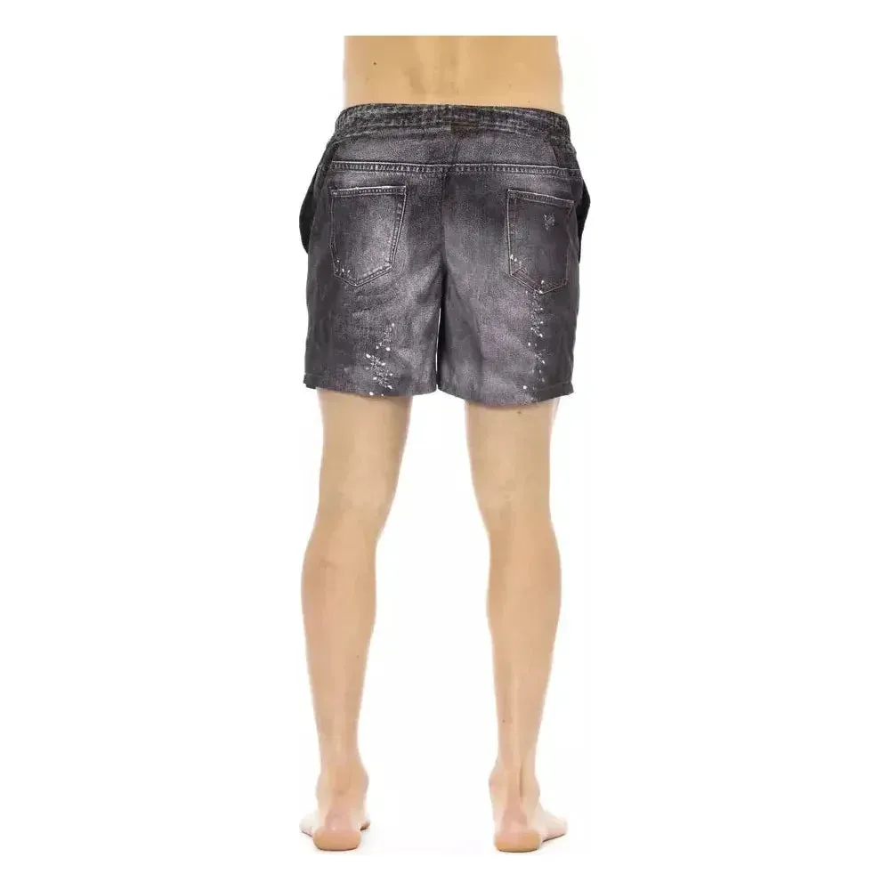 Just Cavalli Black Polyester Men's Swim Short