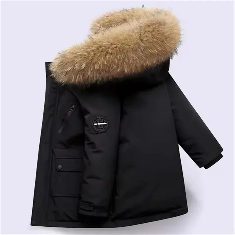 Kids Jackets Padded Cotton Clothes Coats Winter Autumn Boys Girls Thick Plus Velvet Warm Parka Hooded Outerwear Snowsuit 5-12Y