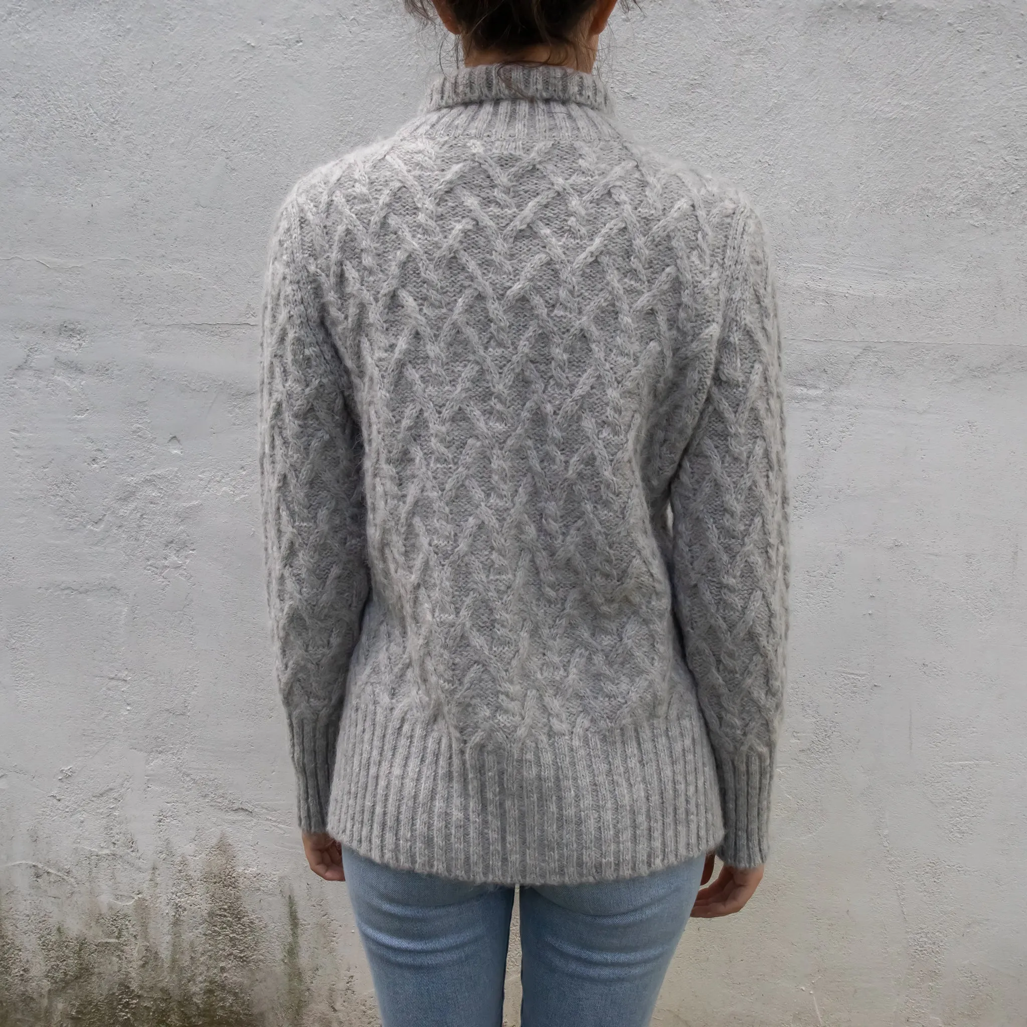 Lattice Cable Alpaca Sweater