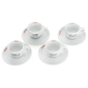 Legendary Lens Hoods - Set of 4 Italian Porcelain Espresso Cups