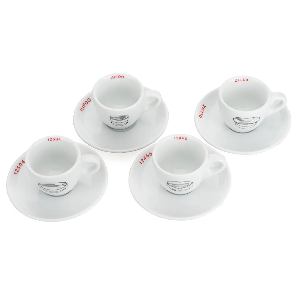 Legendary Lens Hoods - Set of 4 Italian Porcelain Espresso Cups