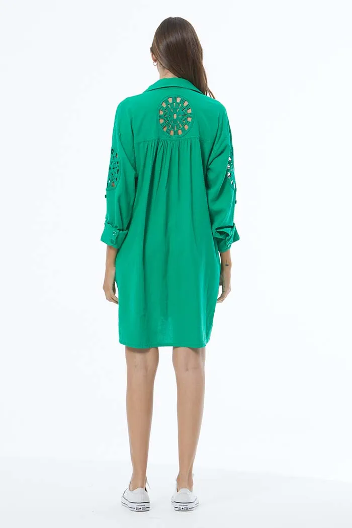 Low Tide Shirt Dress // Island Green Pigment ~ NO RETURNS