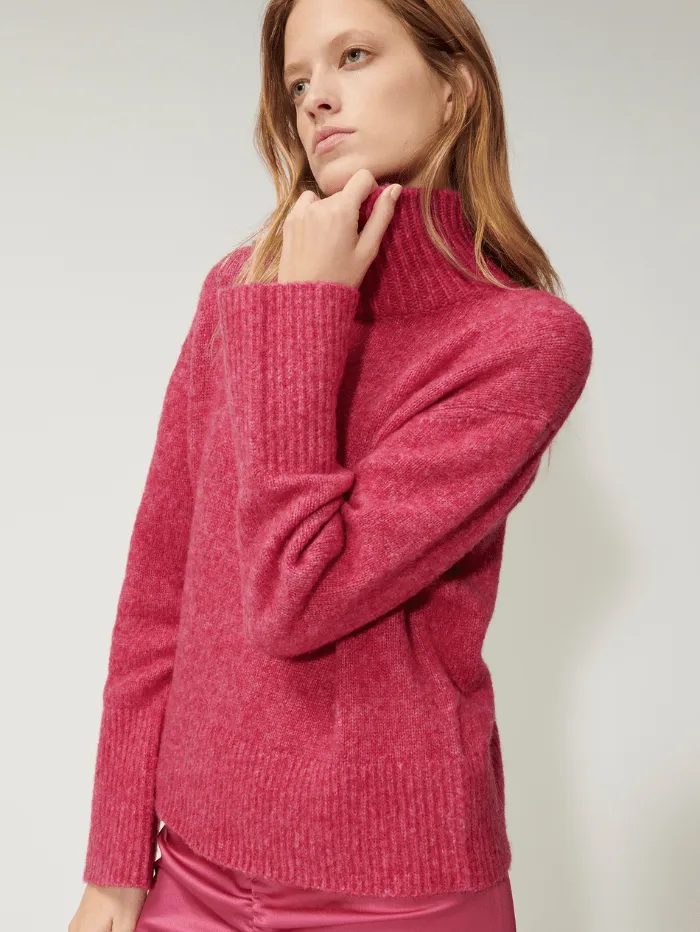 Luisa Cerano Pink Turtleneck Pullover 188302 5292 Col 0453