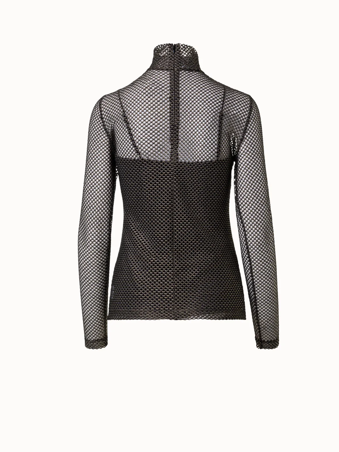 Lurex Stretch Mesh Blouse