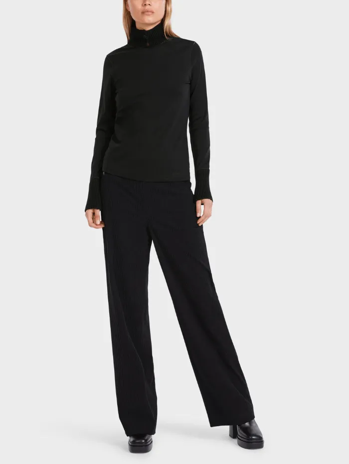 Marc Cain Collections Black Turtleneck Polo Neck Top VC 48.25 J71 COL 900