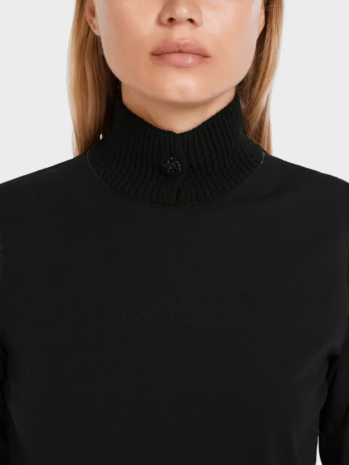 Marc Cain Collections Black Turtleneck Polo Neck Top VC 48.25 J71 COL 900