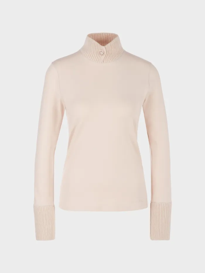 Marc Cain Collections Turtleneck Top In Soft Blossom VC 48.25 J71 COL 157