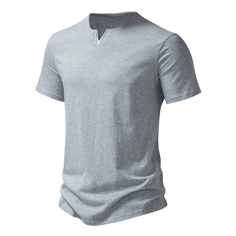 Men Crewneck V-Neck Short Sleeves T-Shirt