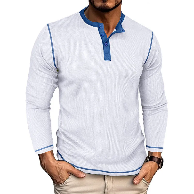 Men's Long Sleeve Henley Thermal Shirts