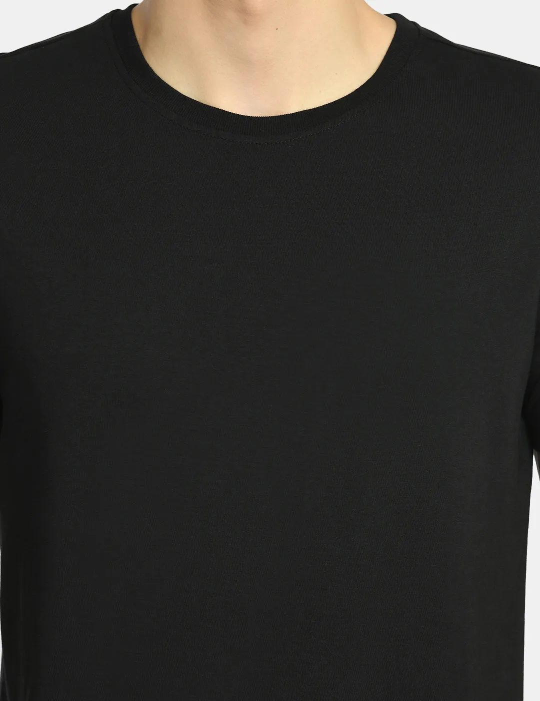 Men's Midnight Black Round Neck T-Shirt