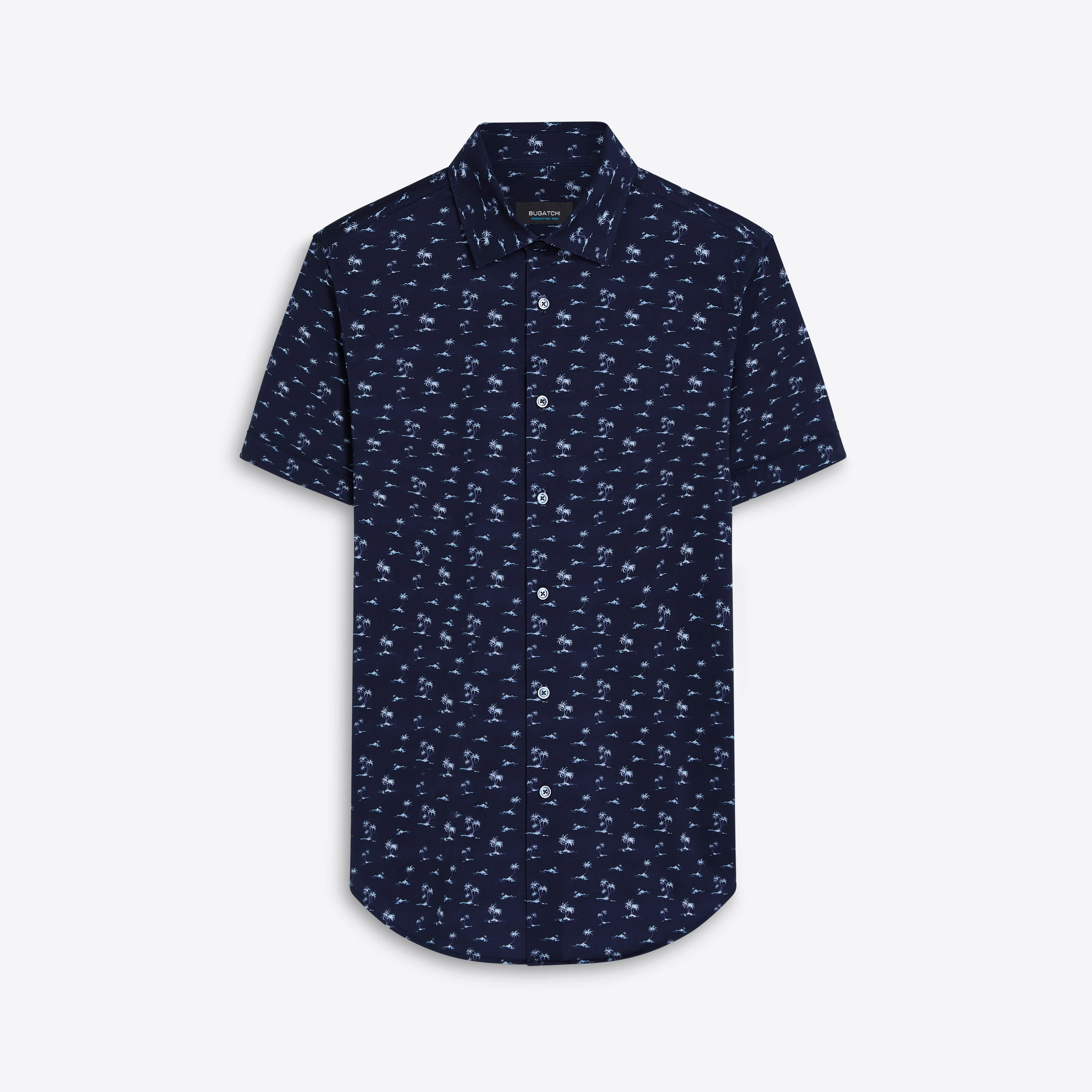 MILES Palm Tree Print OoohCotton Short Sleeve Shirt