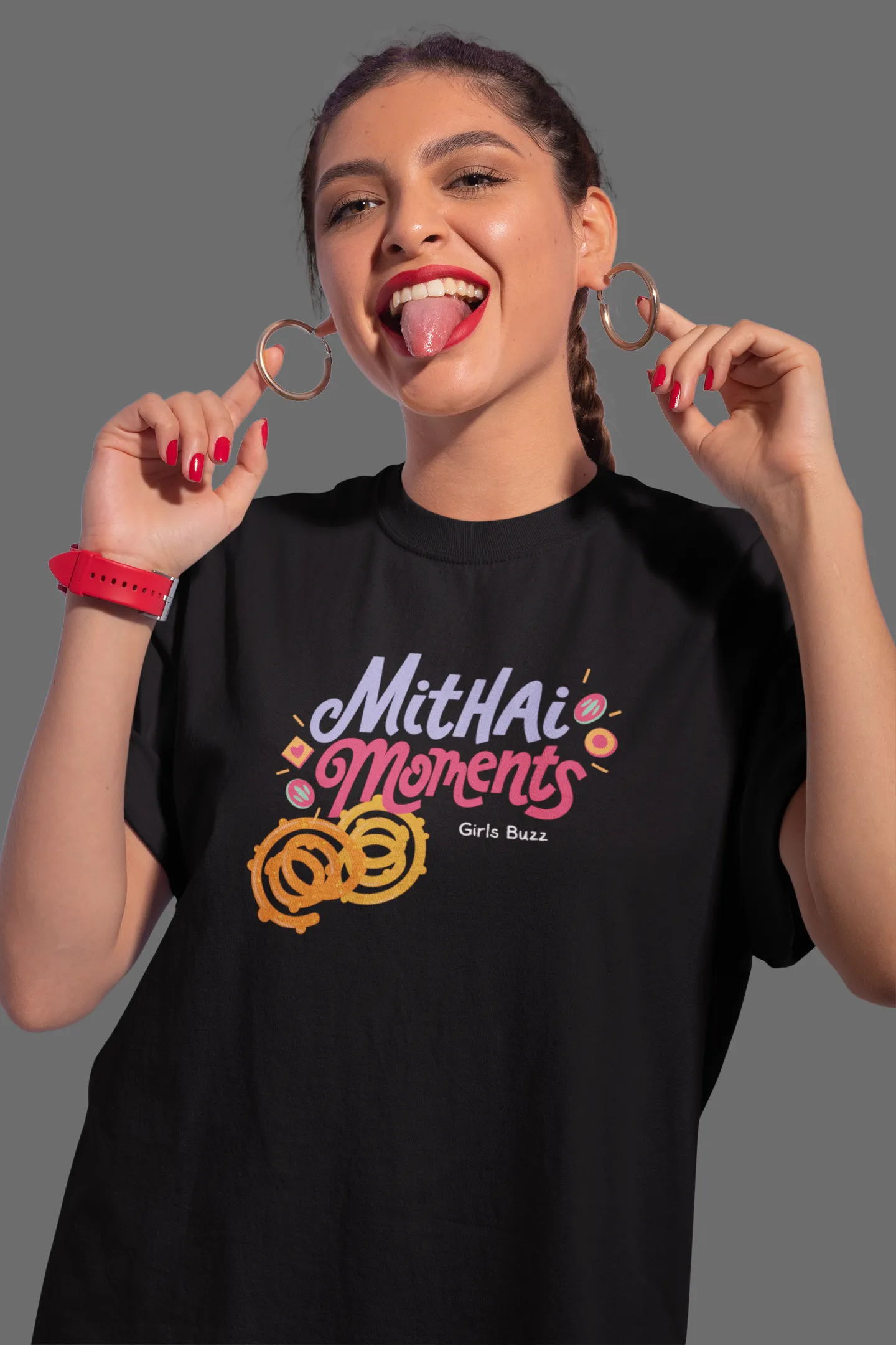 Mithai Moments Festive Oversized Tee