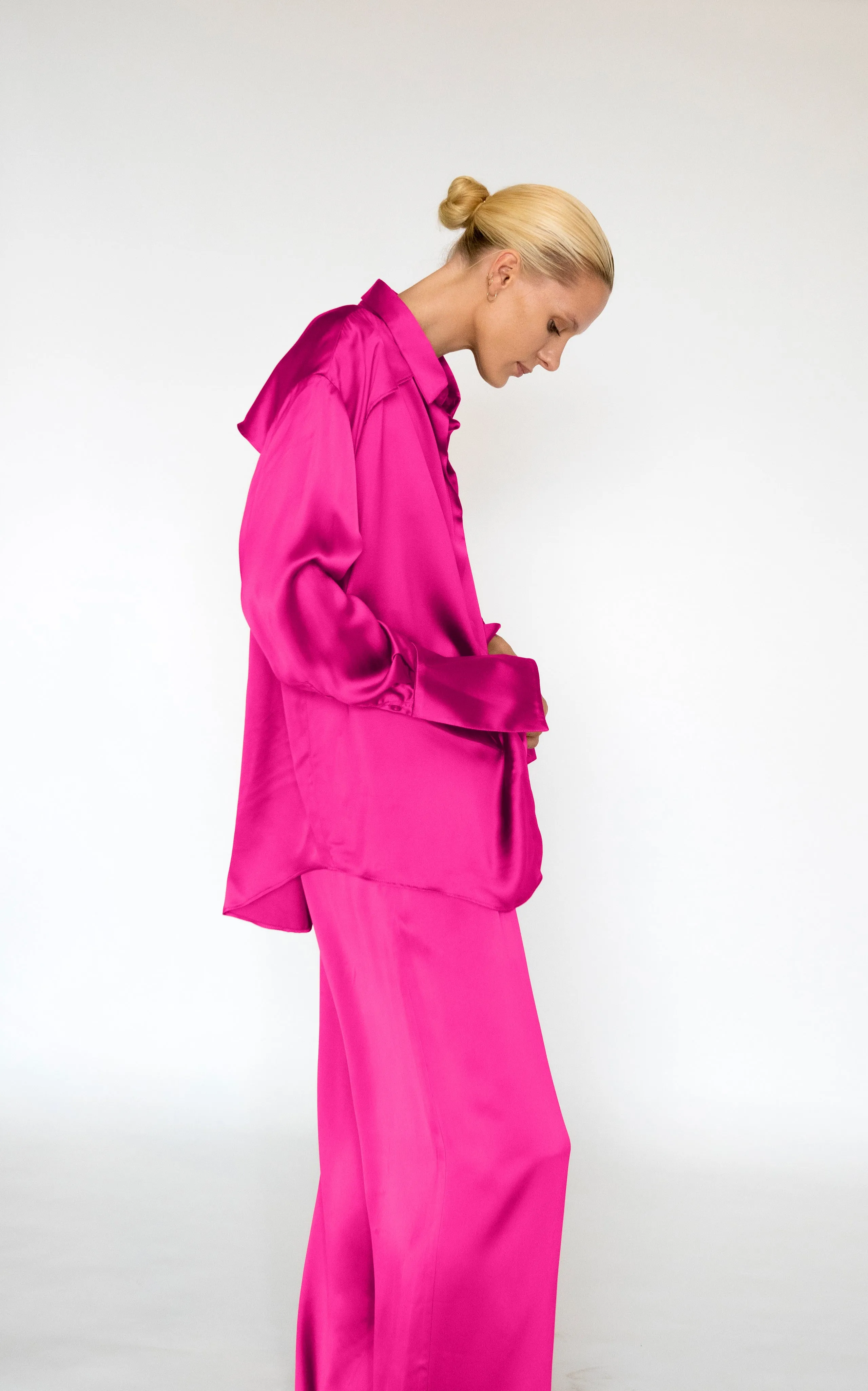 Molten Yoke Shirt | Fuchsia