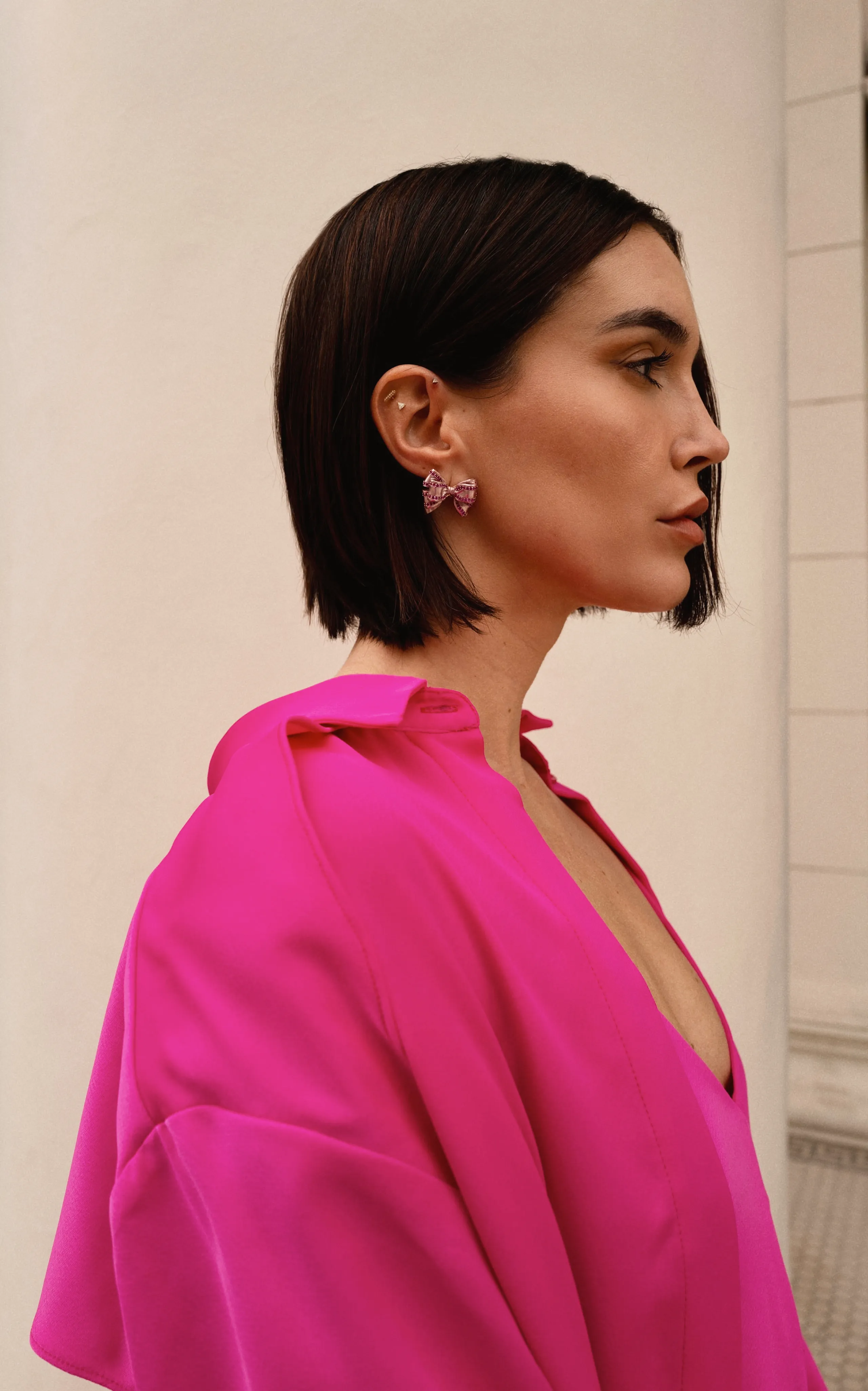 Molten Yoke Shirt | Fuchsia