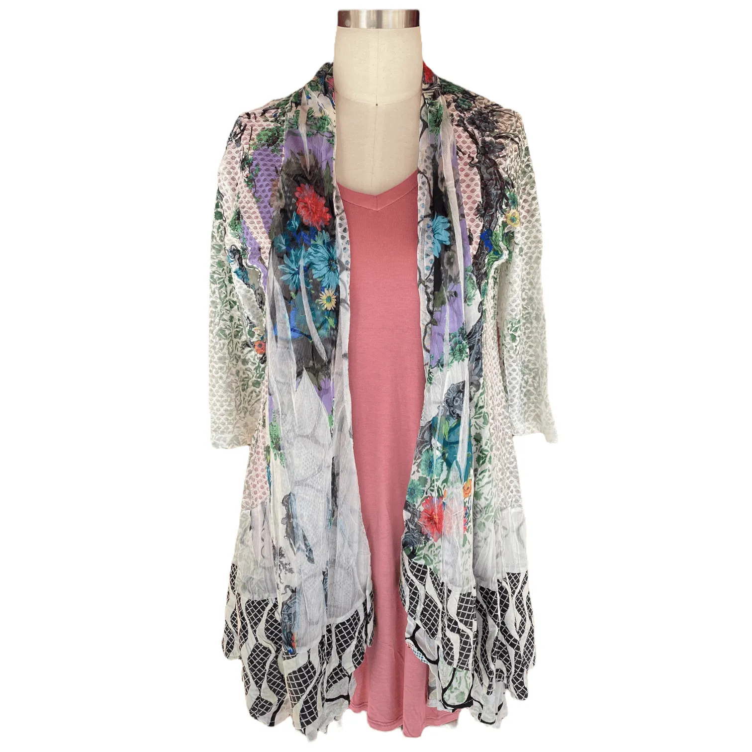 Multimedia Floral Cardigan