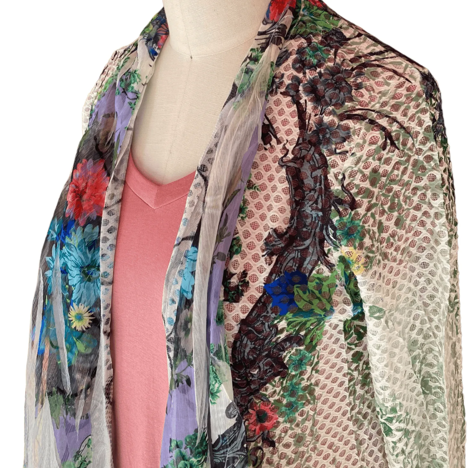 Multimedia Floral Cardigan