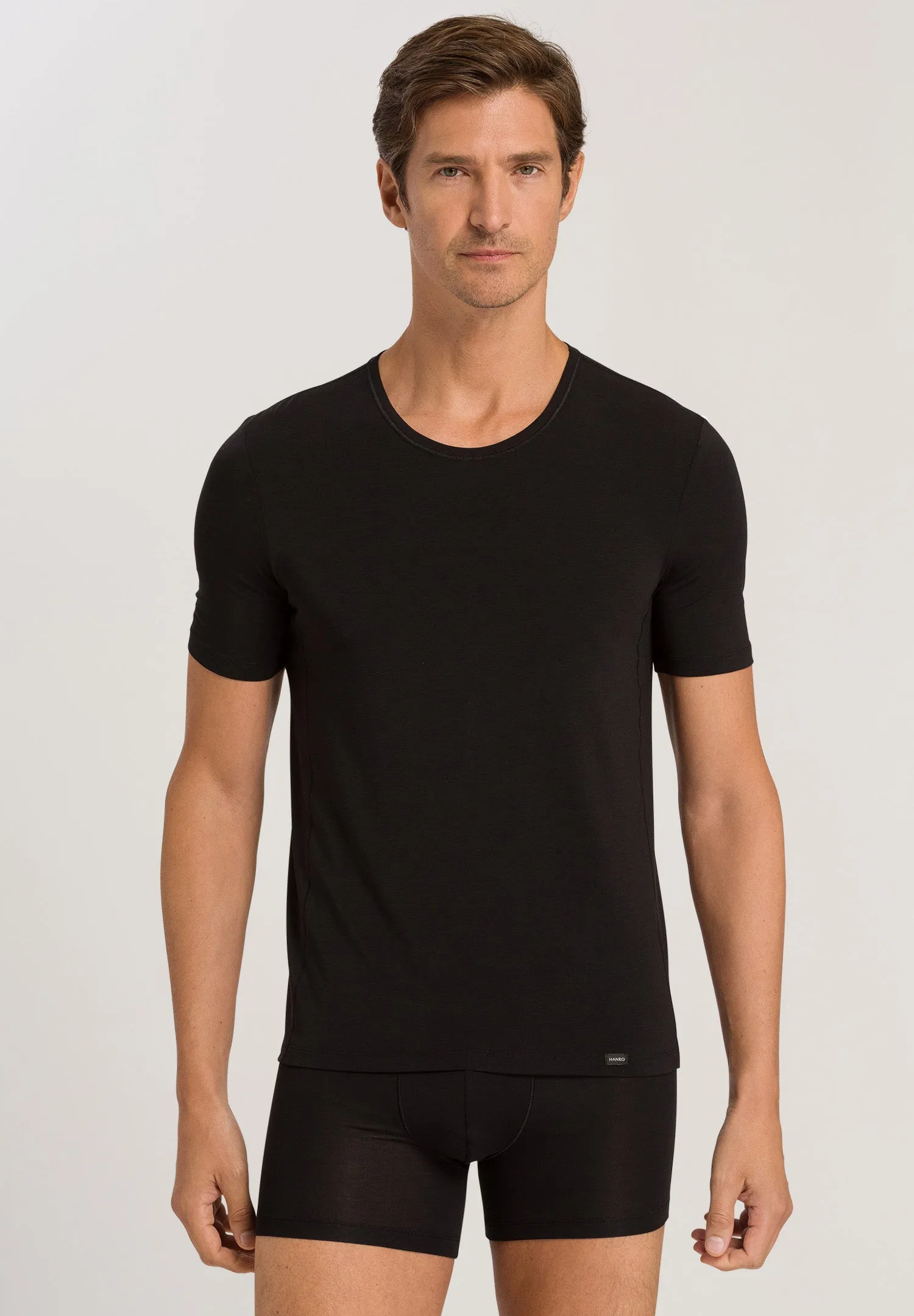 Natural Function Crew Neck Tencel Fitted T-Shirt | Deep Black 73184-2197