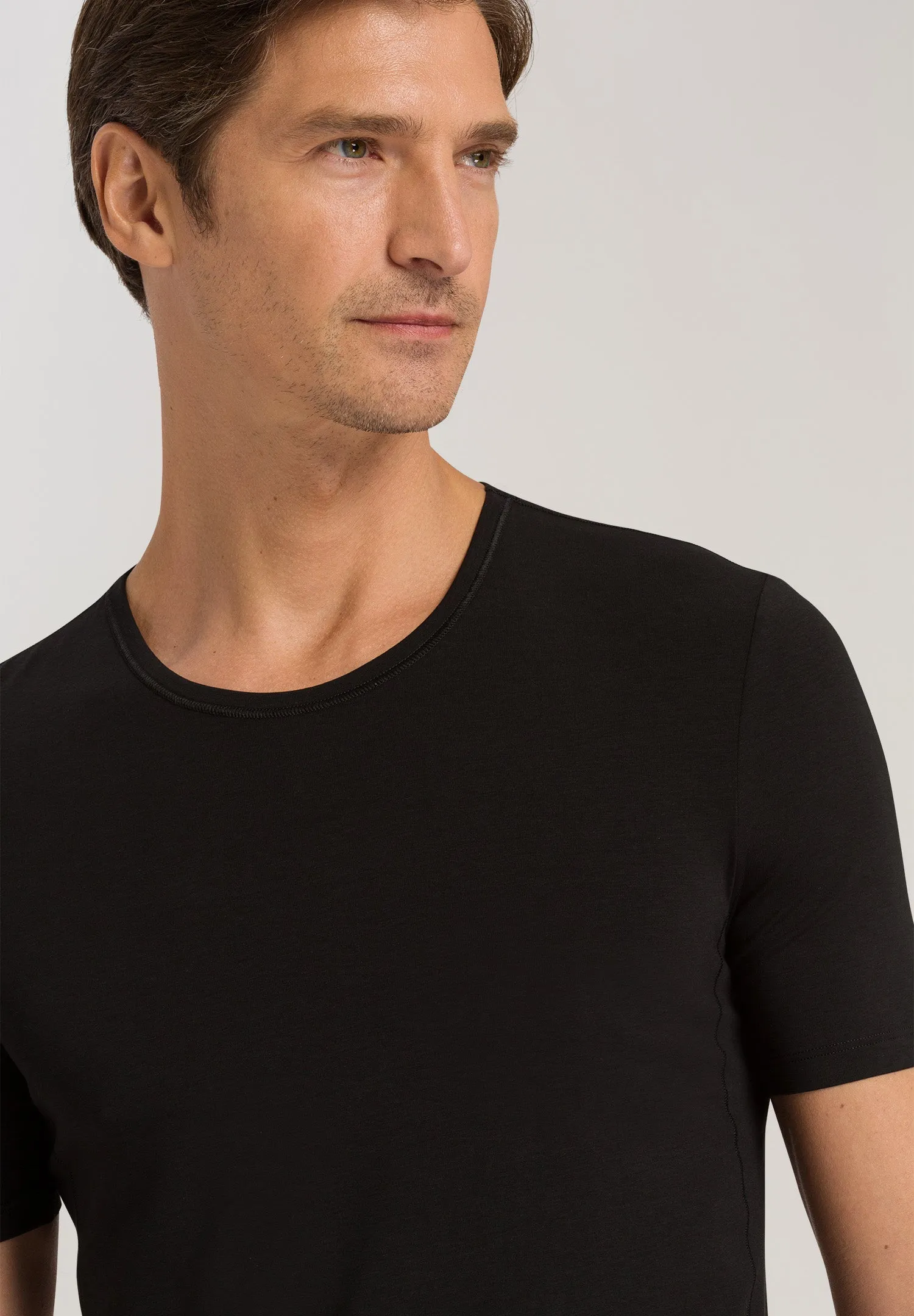 Natural Function Crew Neck Tencel Fitted T-Shirt | Deep Black 73184-2197