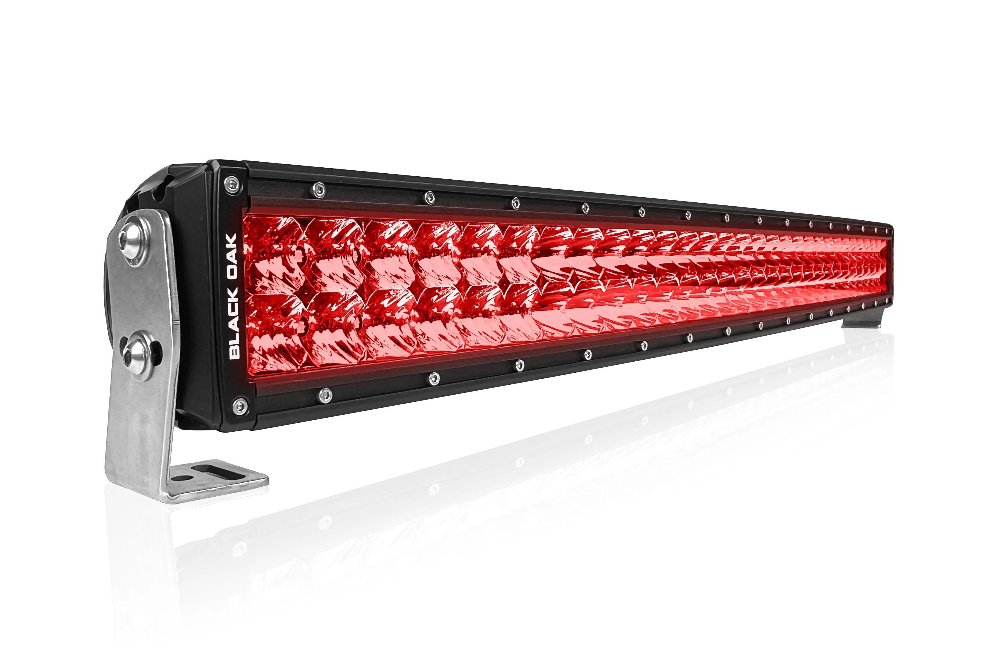 New - 30 Inch Curved Red LED Predator Hunting LED Light Bar - Combo Optics - Black Oak LED Pro Series 3.0