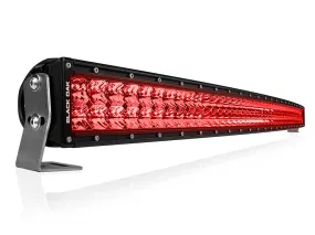 New - 40 Inch Curved Red LED Predator Hunting LED Light Bar - Combo Optics - Black Oak LED Pro Series 3.0