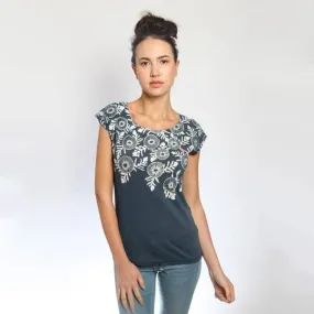 NEW! Poppy Bamboo T Shirt in Denim by Unsteigen