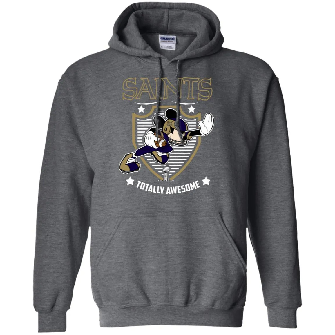 Nfl – New Orleans Saints Totally Awesome Mickey Mouse Super Bowl 2019 Football Pullover Hoodie Sweatshirt