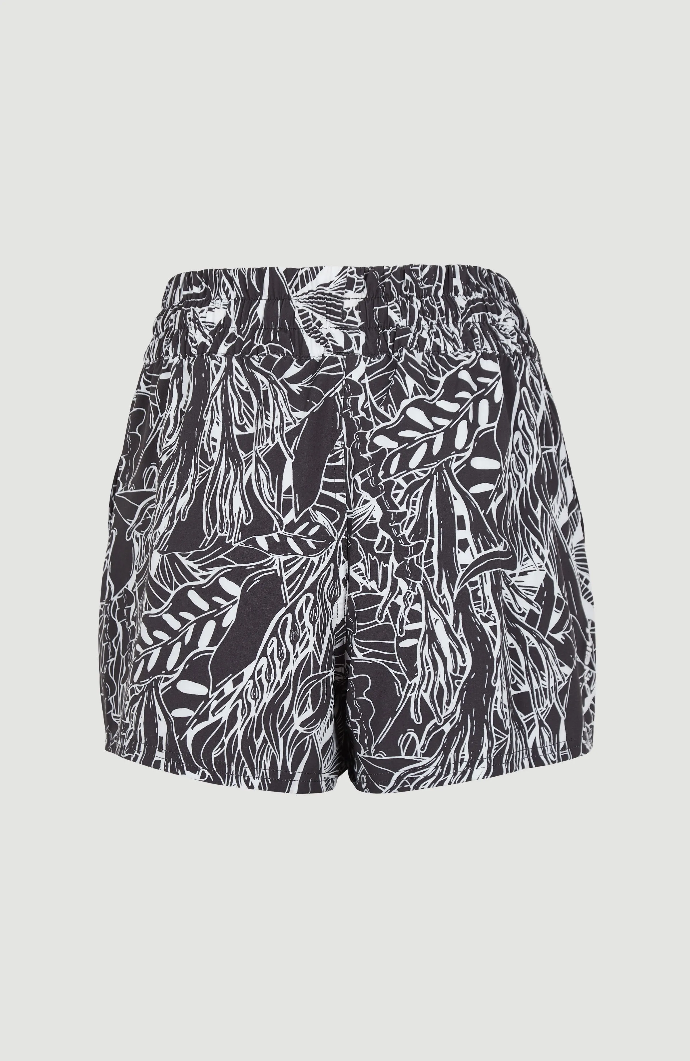 Ocean Mission Swim Shorts | White . Black Comic Seaweed