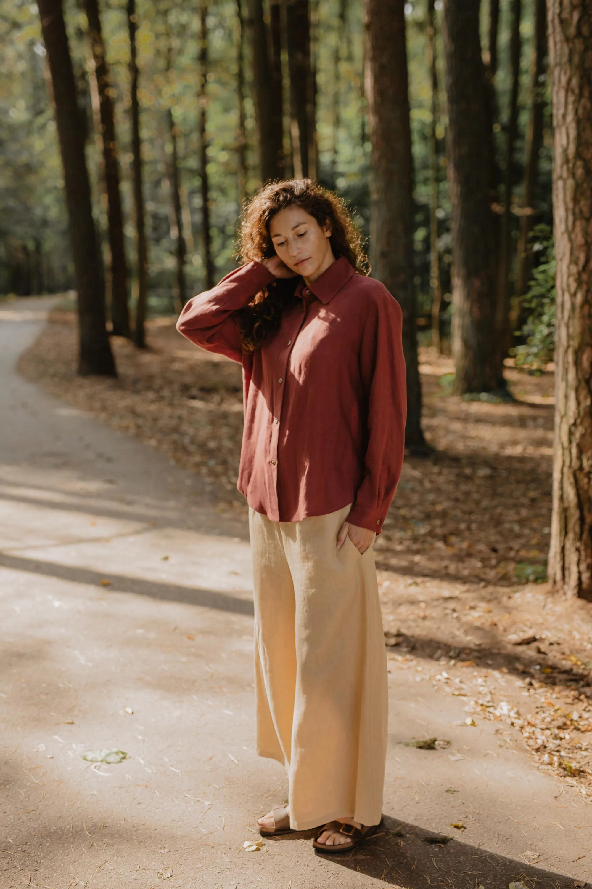 Odense casual linen shirt by AmourLinen