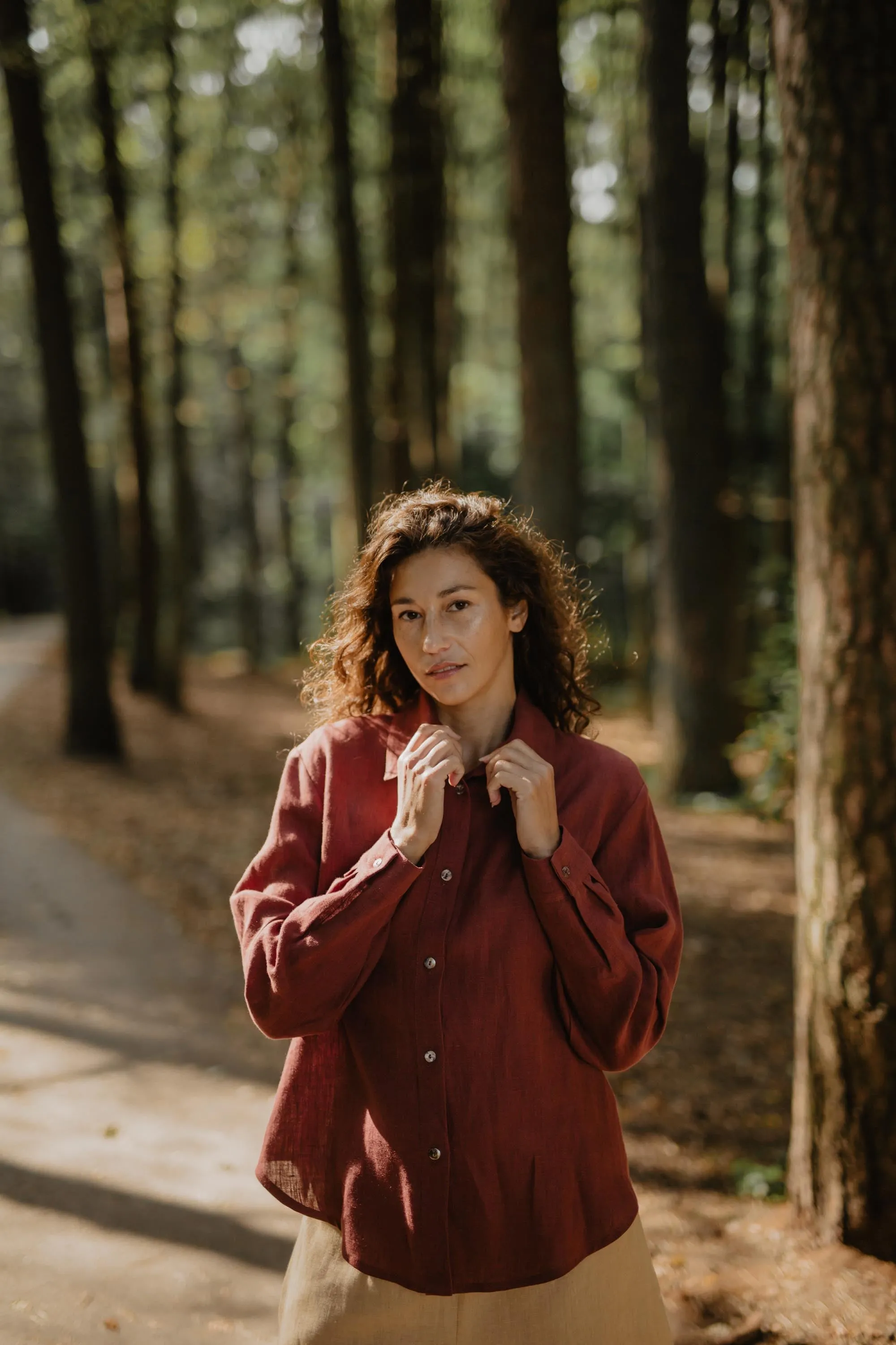 Odense casual linen shirt by AmourLinen