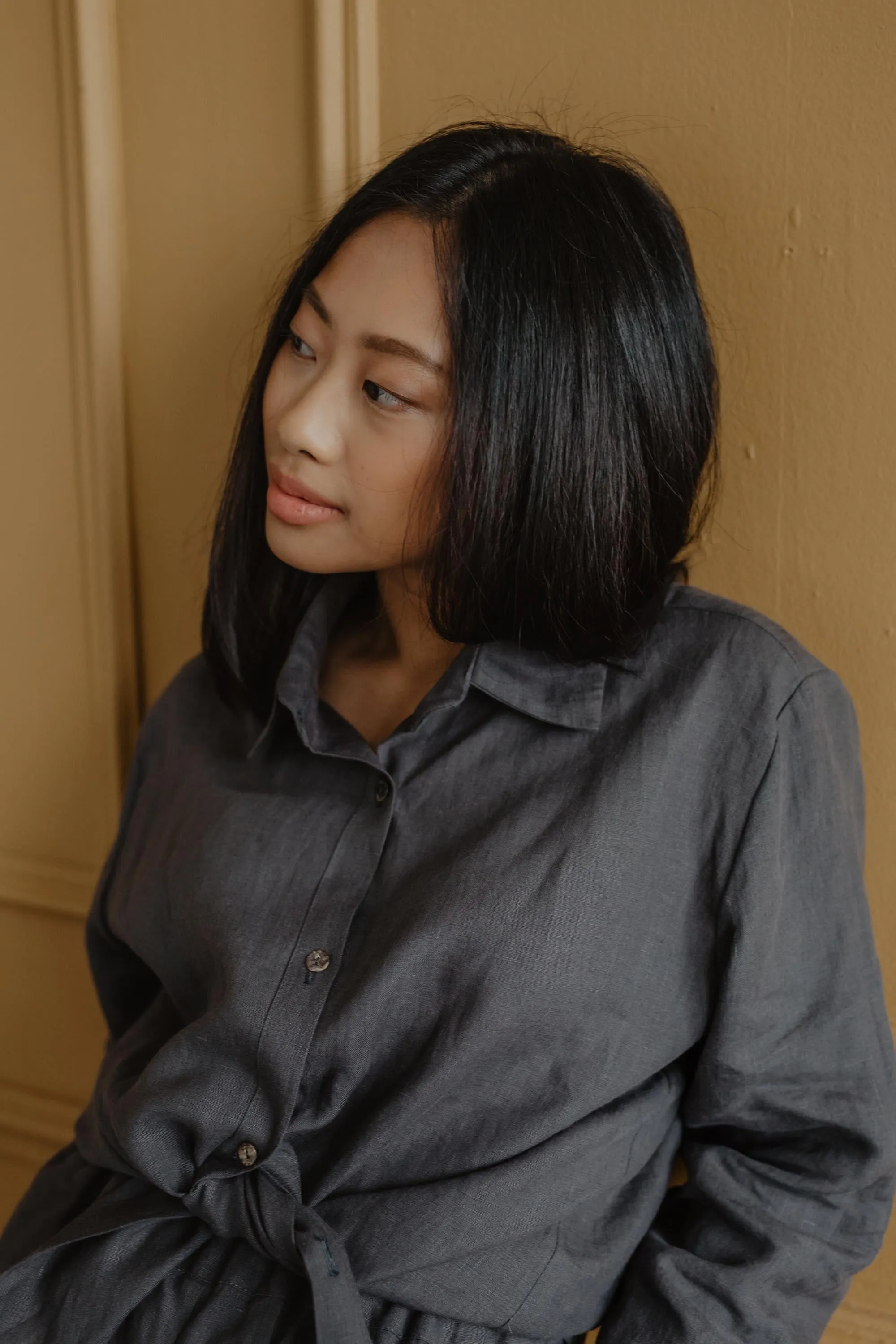 Odense casual linen shirt by AmourLinen