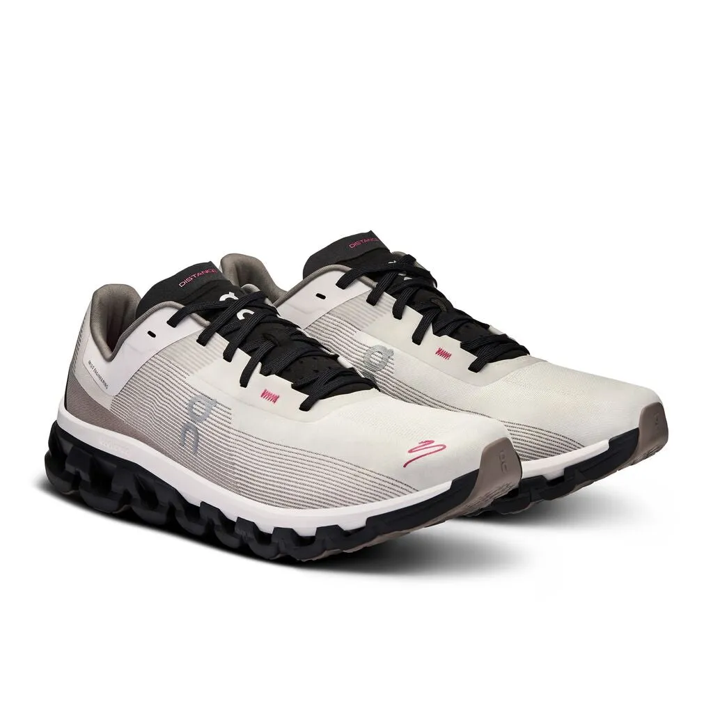 On Men's Cloudflow 4 DISTANCE Running Shoes White / Black