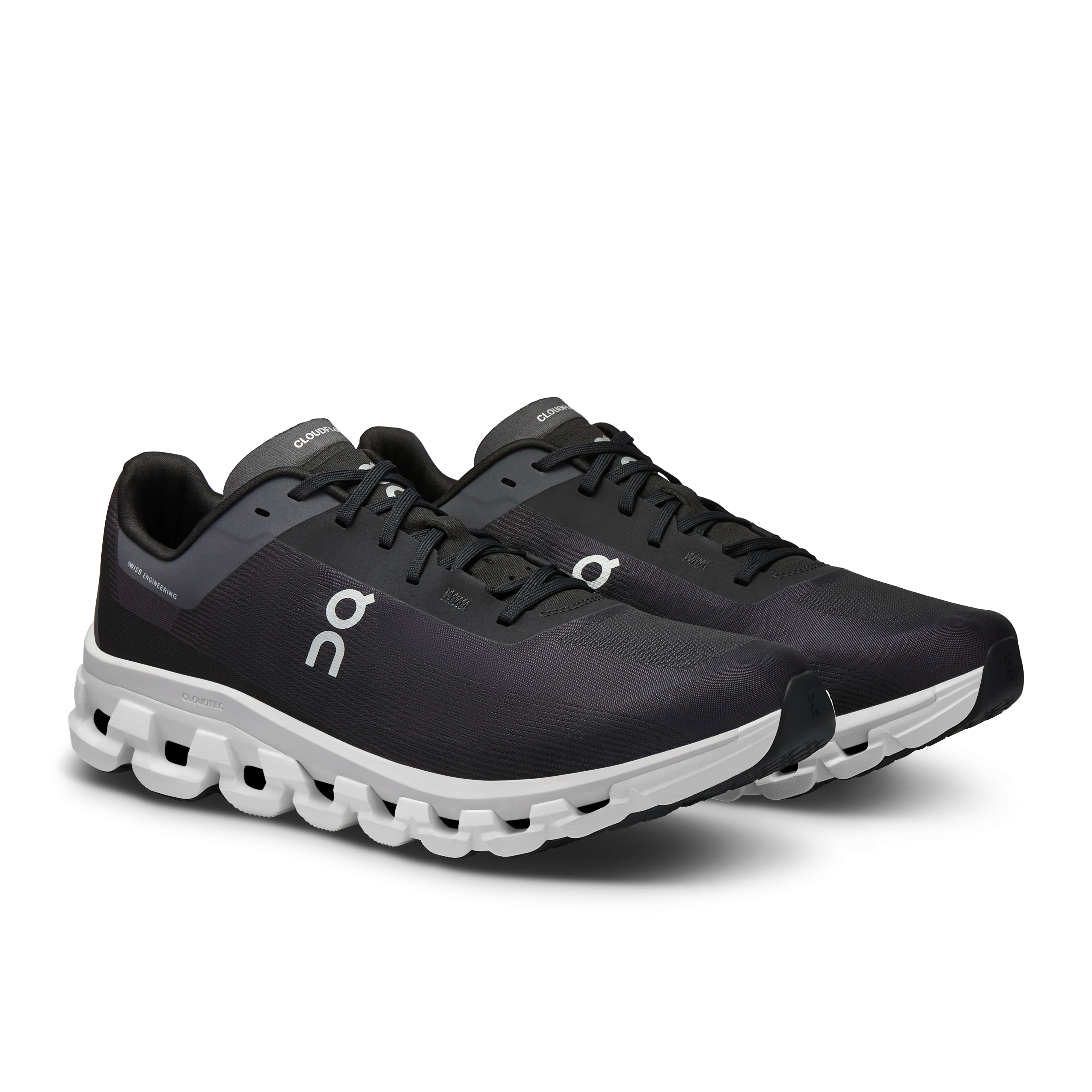 On Running Men's Cloudflow 4 Shoes - Black / White