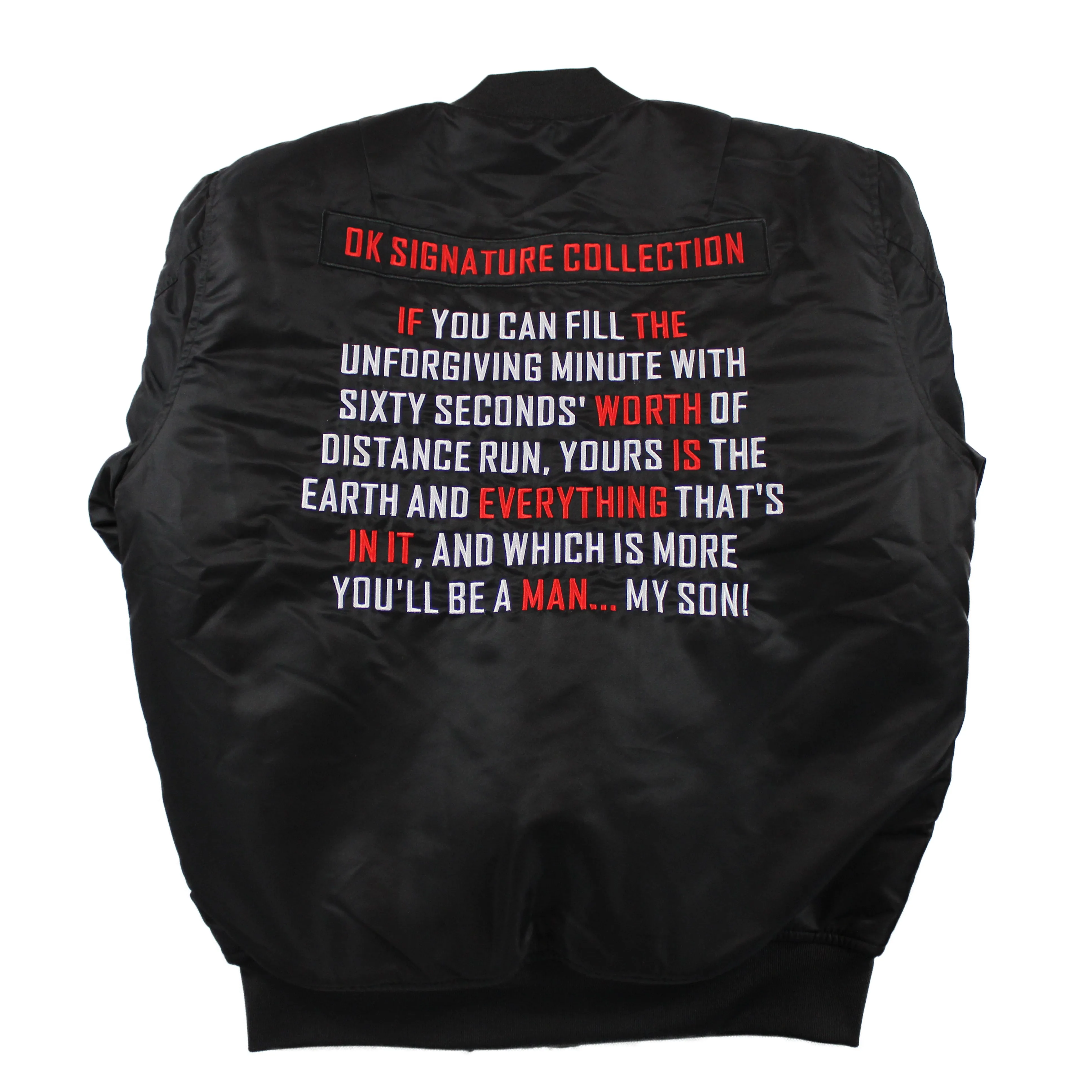 Onassis Krown "Poem If" Bomber Flight Jacket