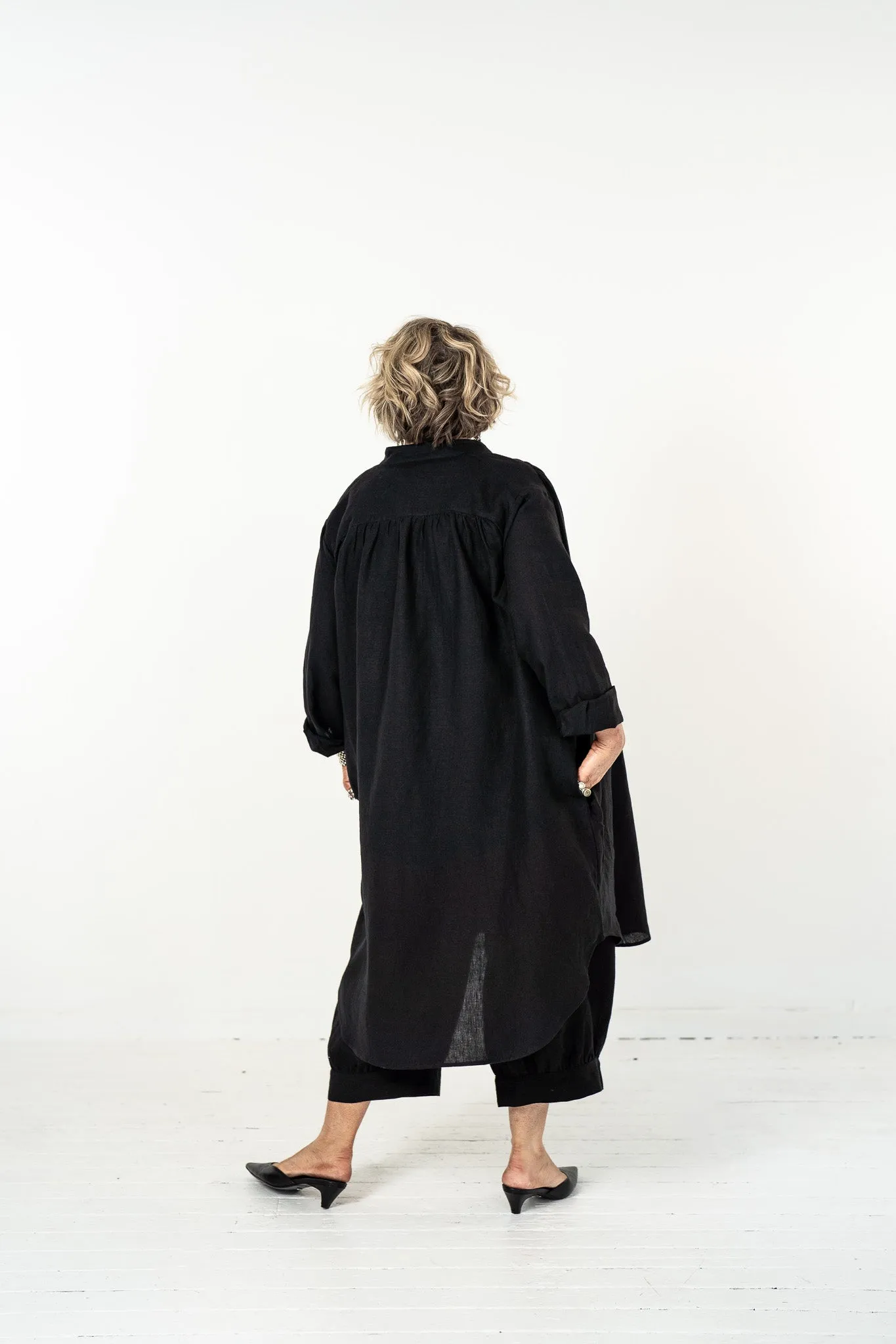 Ophelia Shirt Dress | Black