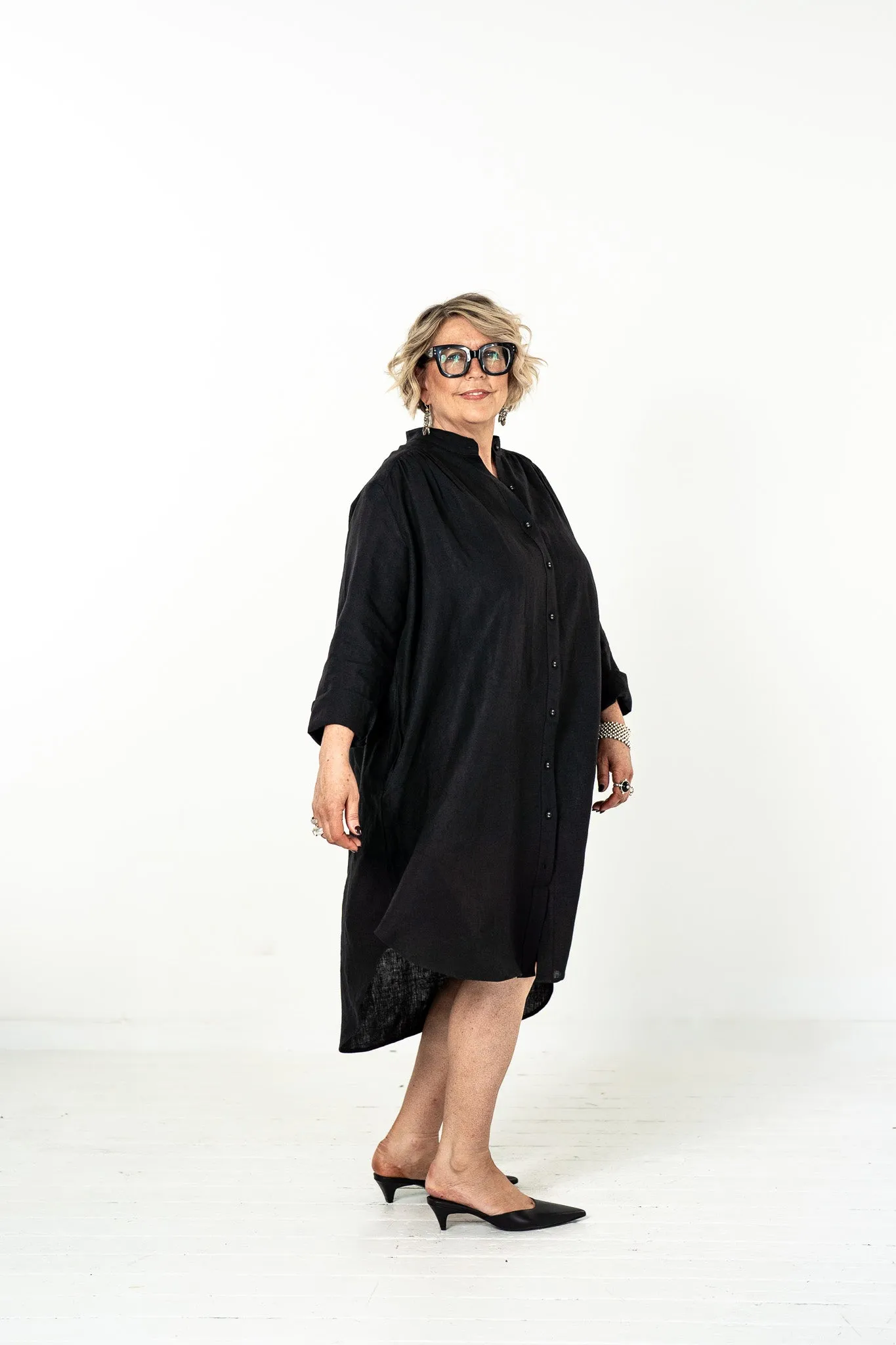 Ophelia Shirt Dress | Black