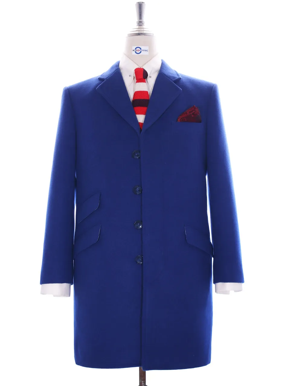 Overcoat| Tailor Made 100% Wool Blue Women's Winter Long Overcoat