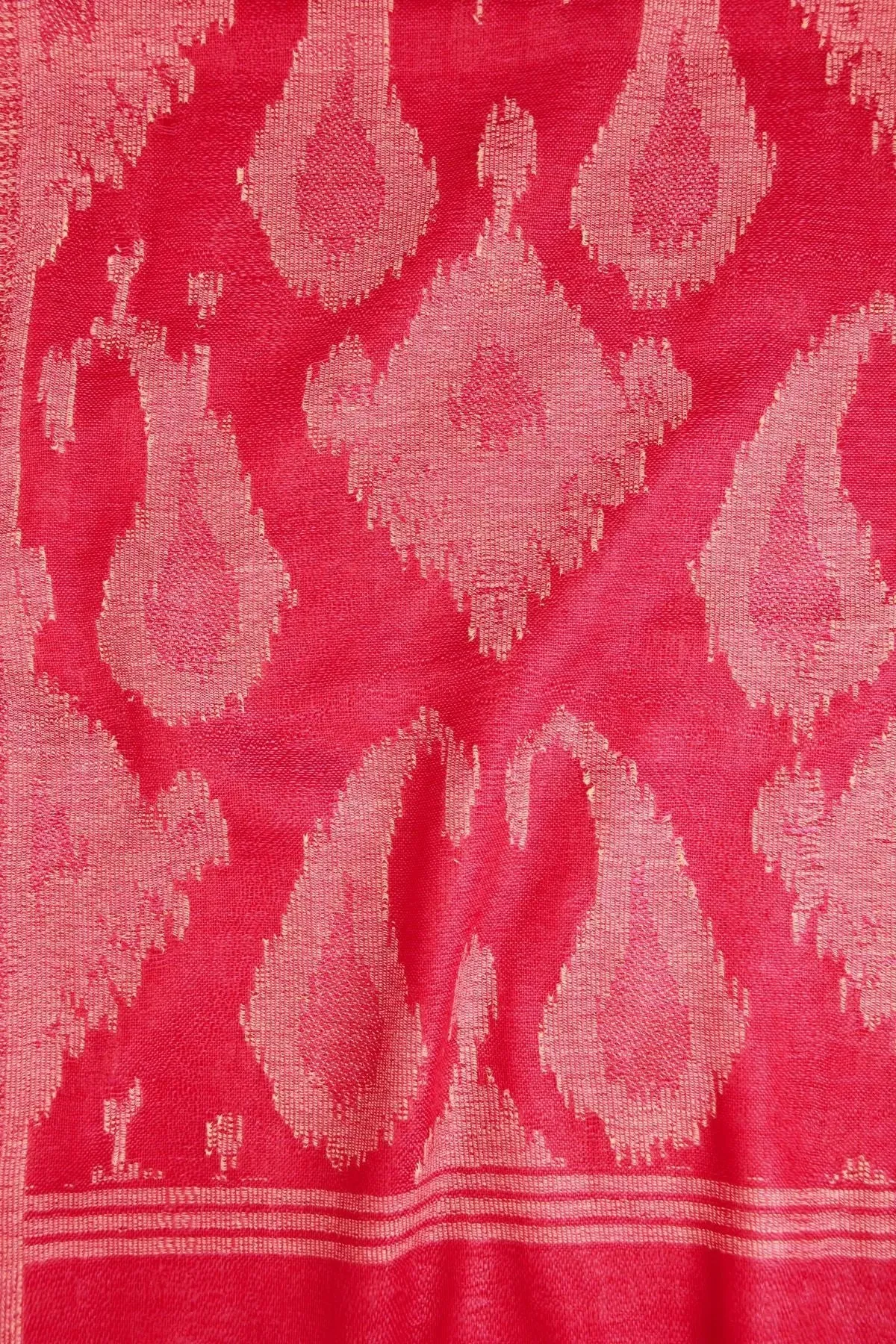 Paisley Printed Pink Coral Cotton Scarf