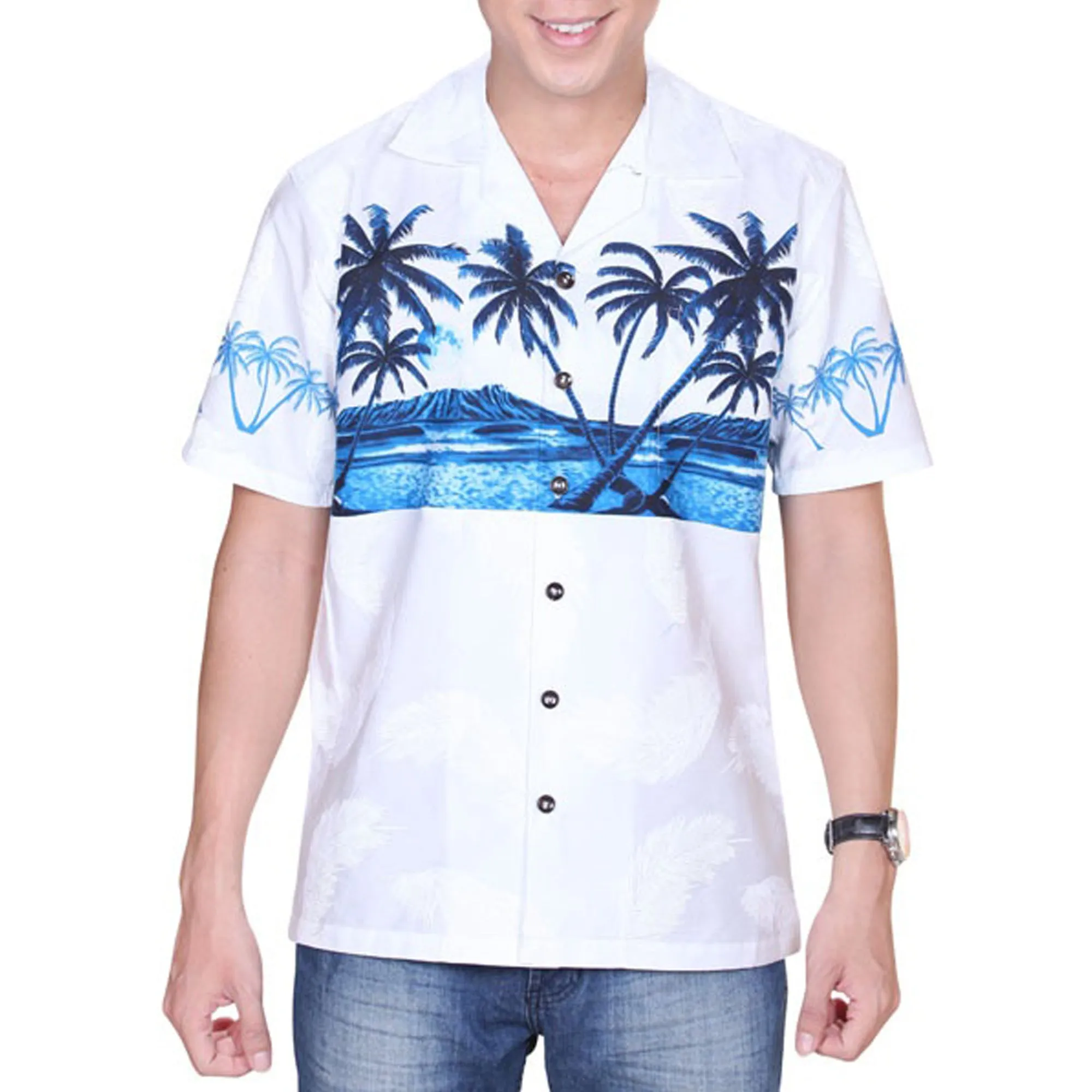 Palm Tree Band Men's Aloha Shirt