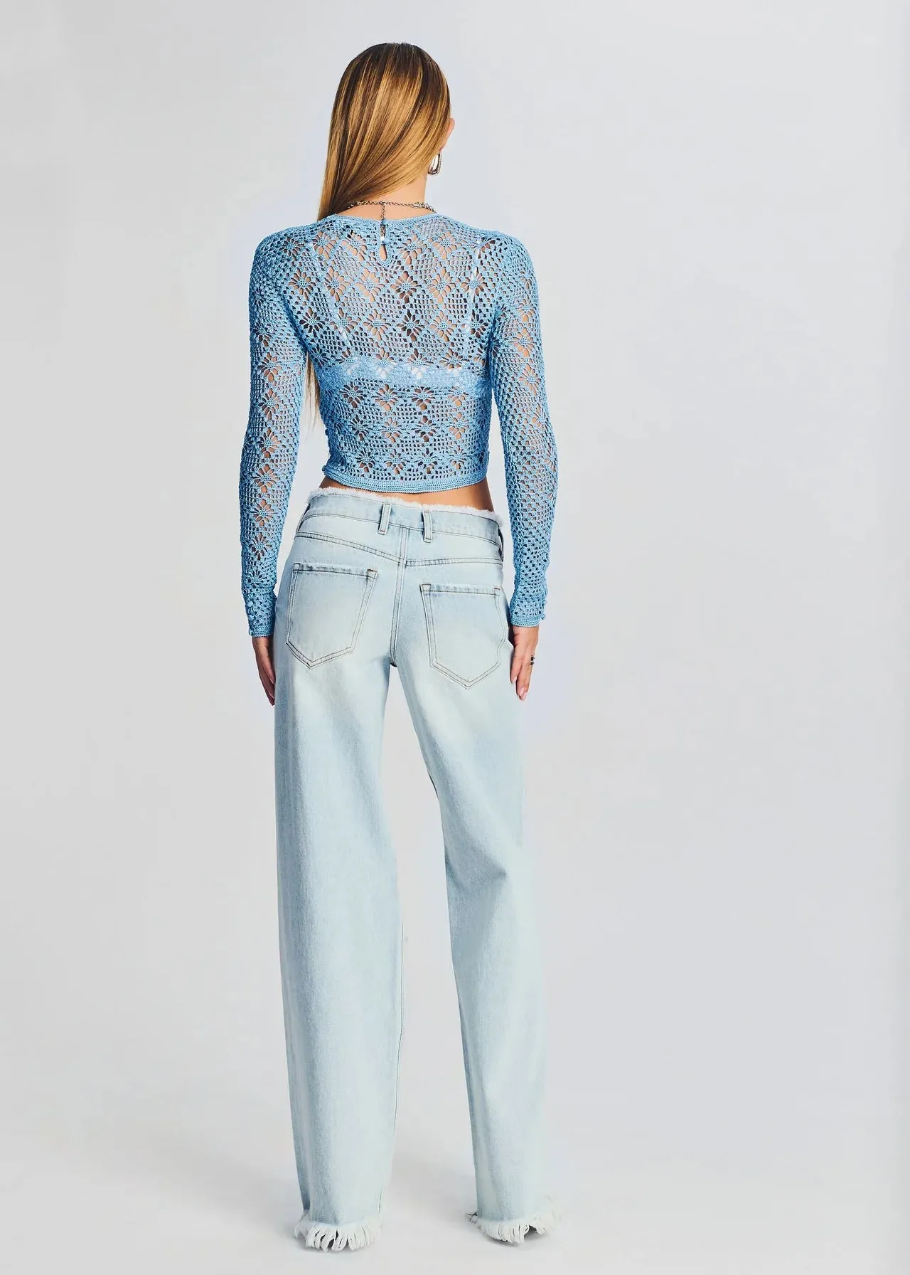 Parley Crochet Top - Sky Blue