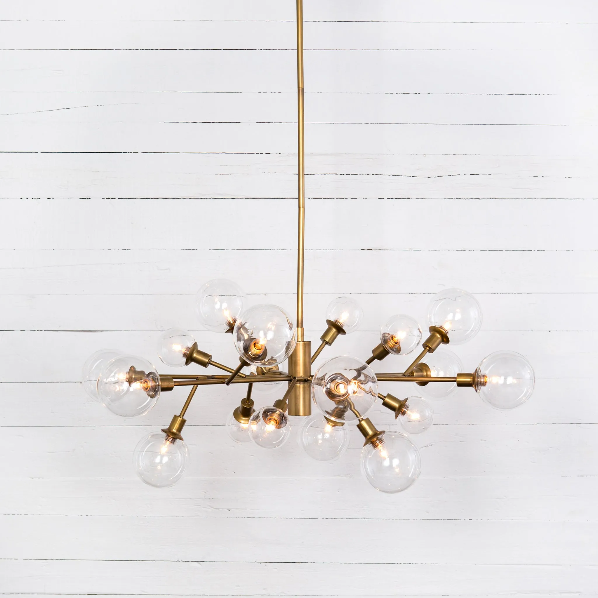 Pellman Chandelier, Matte Brass