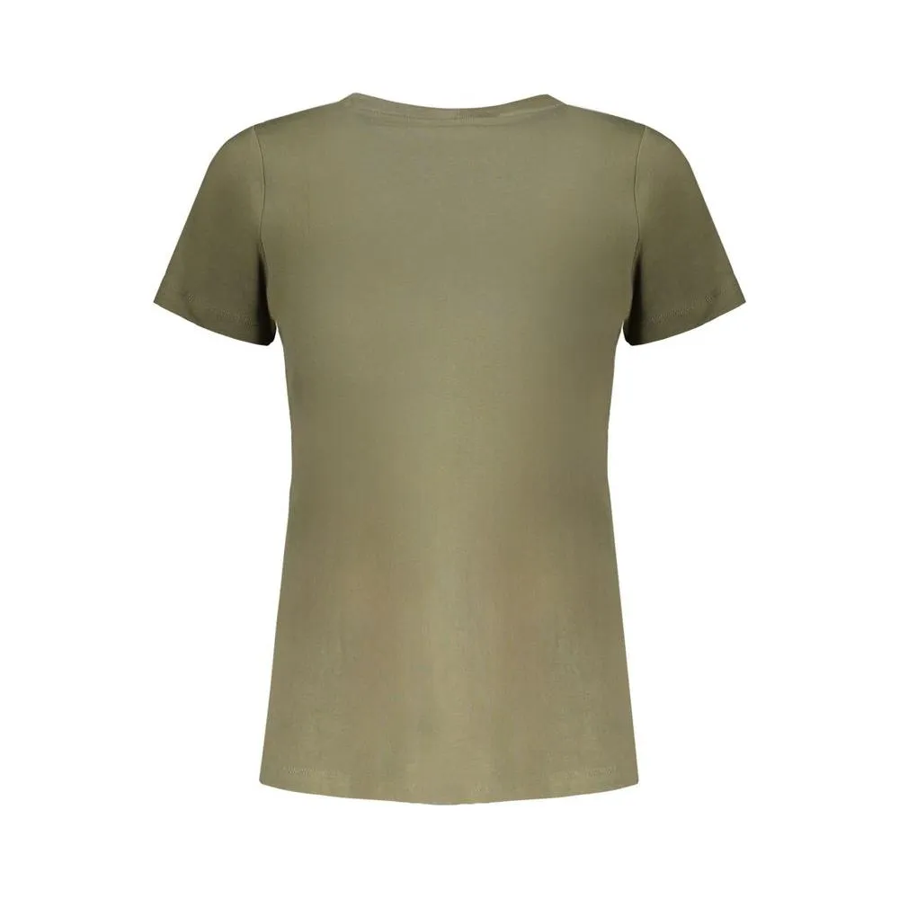 Pepe Jeans Green Cotton Tops & T-Shirt