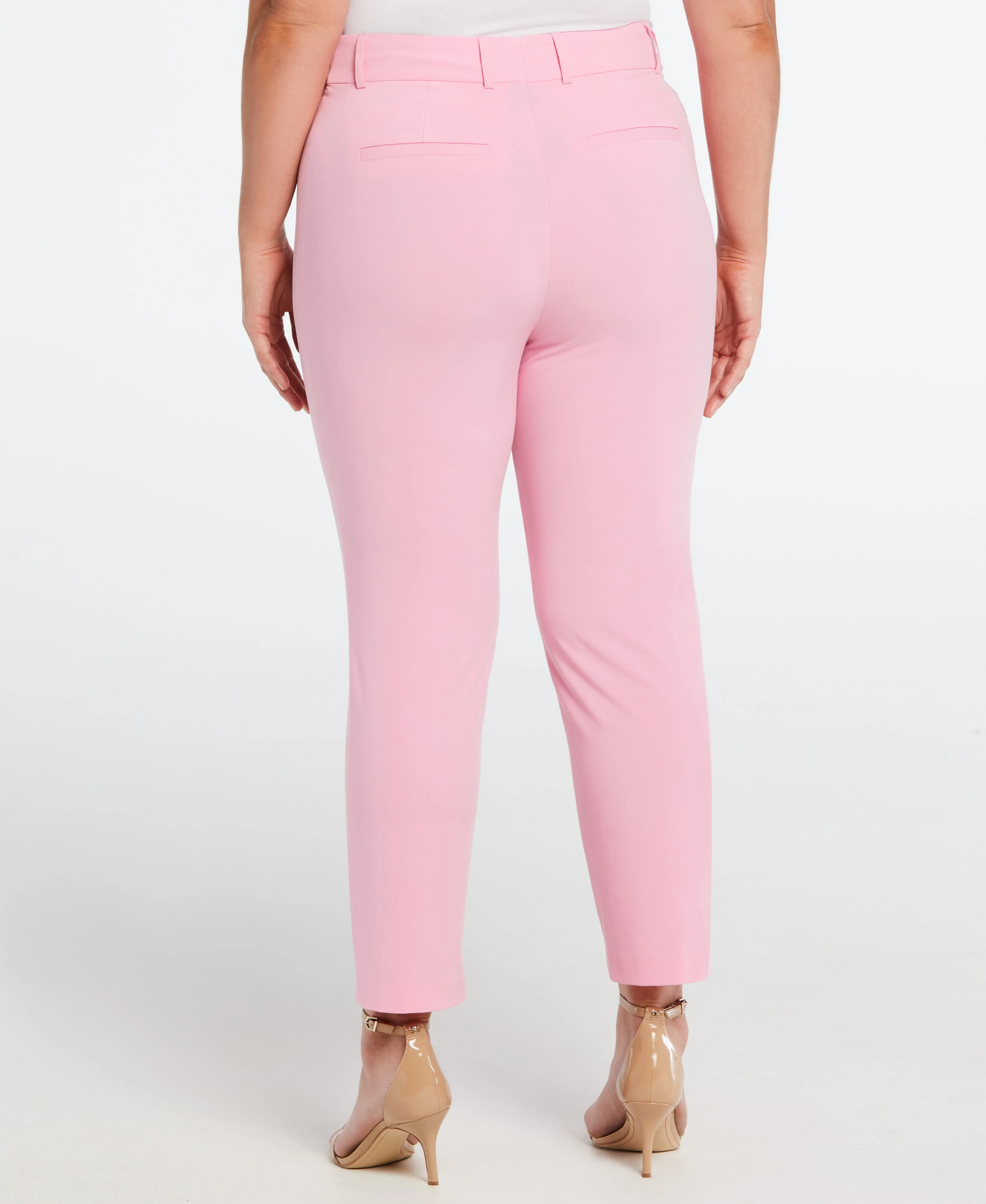 Plus Size Classic Fit Clean Straight Leg Ankle Pant