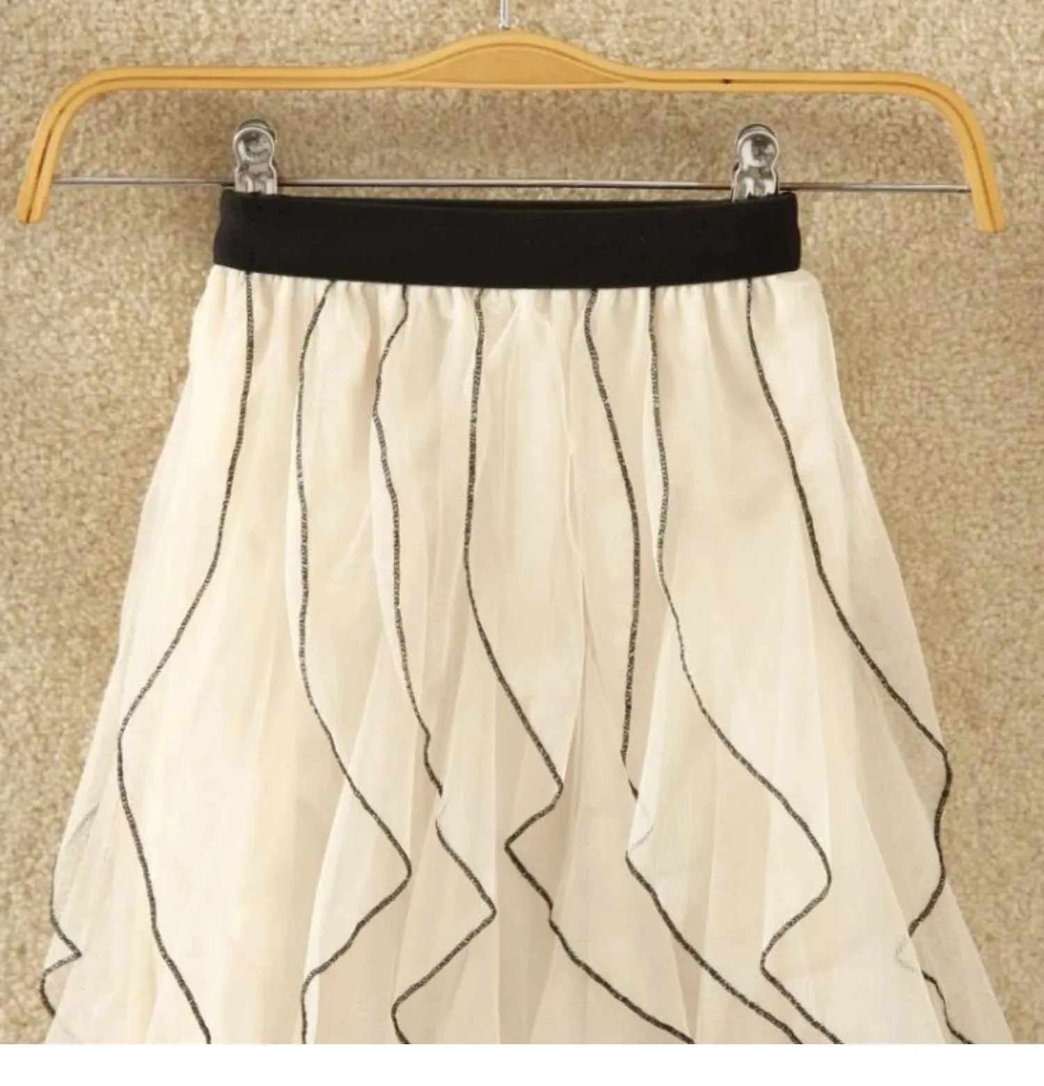 Pre Order:  Cascading Ruffles Midi Tulle Skirt