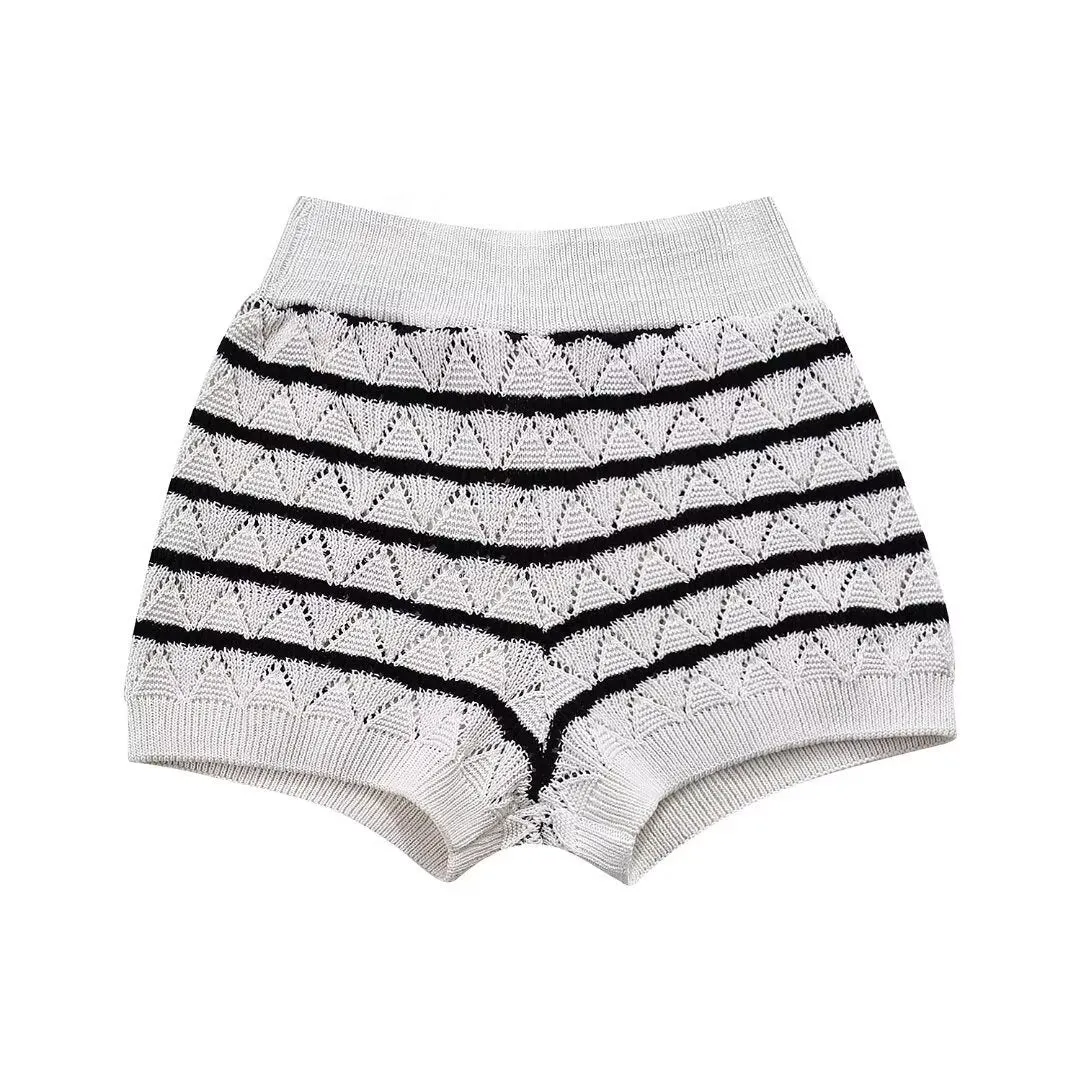 Pre Order:  Casual Striped Knitted Dress   Top   Shorts