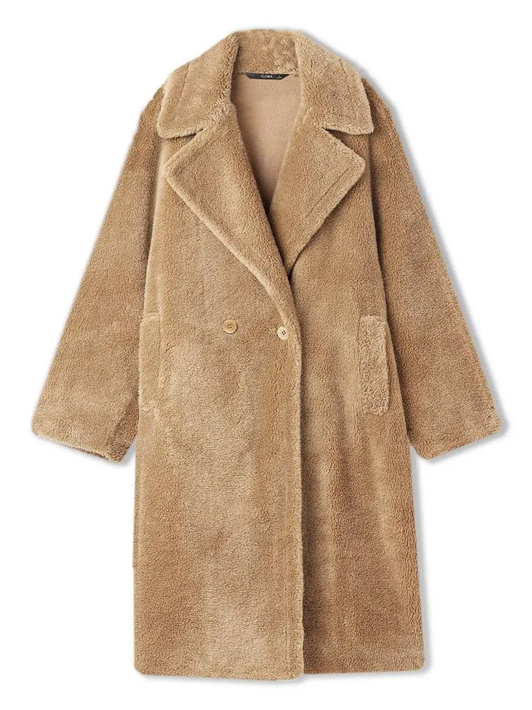 Pre-Order Full Lamb Wool Oversized Teddy Overcoat