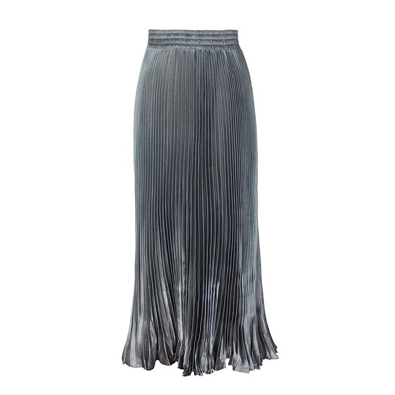 Pre Order:  Glossy Pleated Accordion Skirt