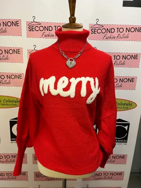 "Merry" Christmas Turtleneck Sweater