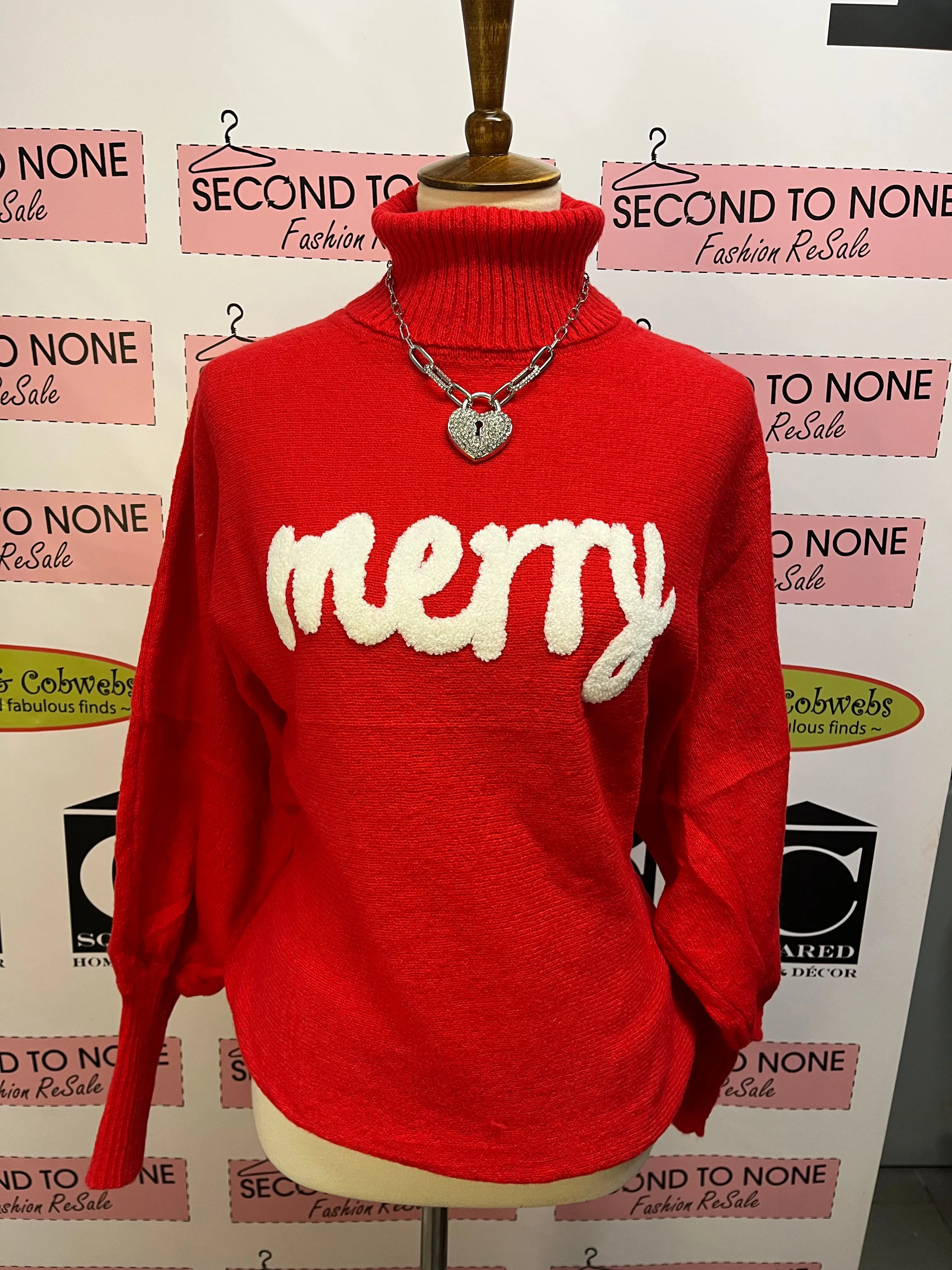 "Merry" Christmas Turtleneck Sweater