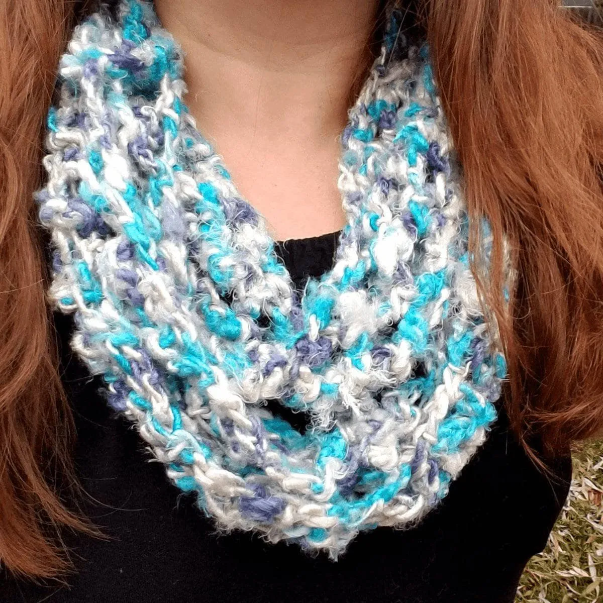 Rainy Day Infinity Scarf Crochet Pattern